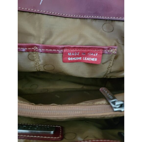 Nicoli Italia Blood Red Leather Handbag Shoulder Bag - Made In Italy - Picture 9 of 10